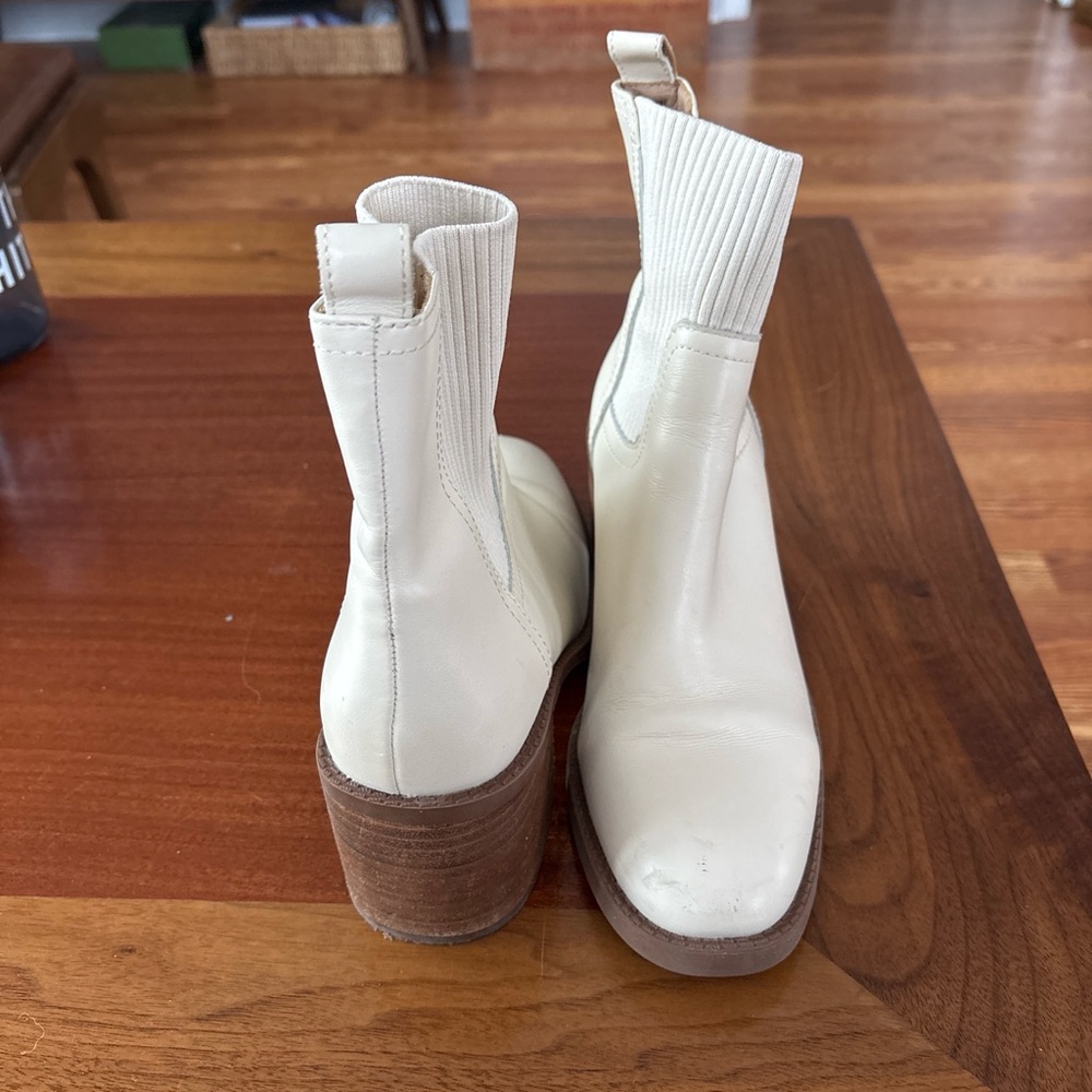 Women's Cream Ankle Boots